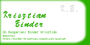 krisztian binder business card